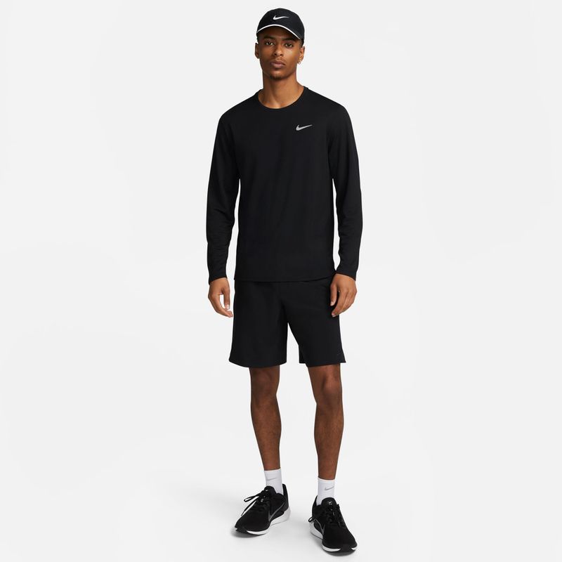 Pánské běžecké tričko s dlouhým rukávem Nike Miler Dri-Fit UV black 2