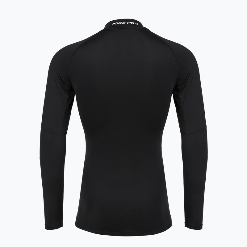 Pánské tréninkové tričko Longsleeve Nike Pro Dri-Fit Mock-Neck black/white 7