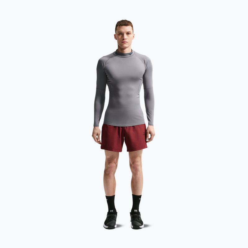 Pánské tréninkové tričko Longsleeve Nike Pro Dri-Fit Mock-Neck smoke grey/black 2