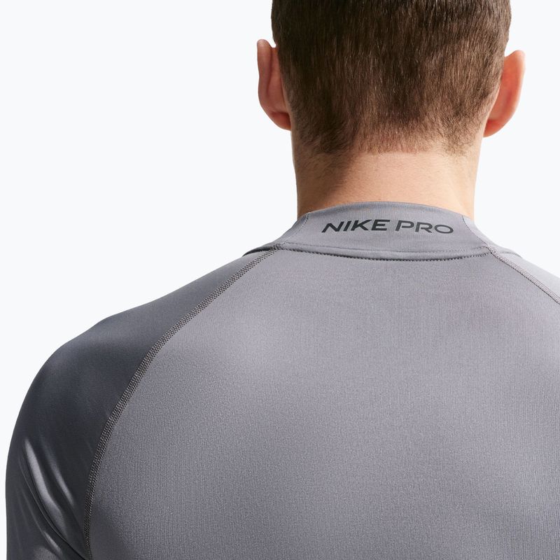 Pánské tréninkové tričko Longsleeve Nike Pro Dri-Fit Mock-Neck smoke grey/black 6