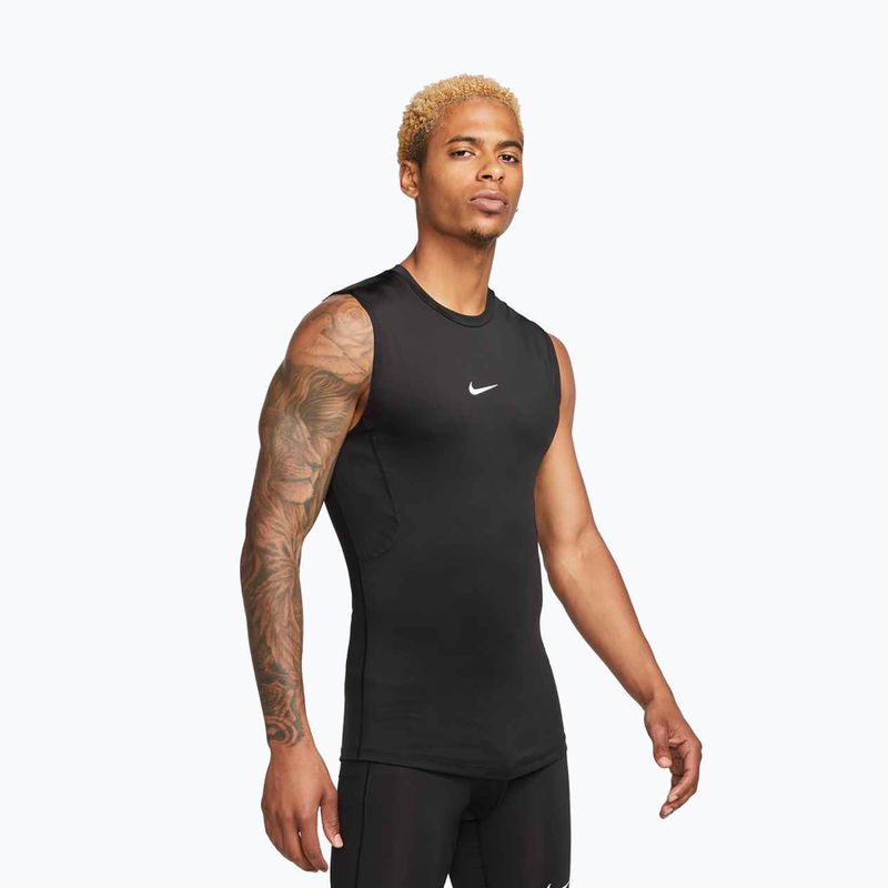 Pánské tílko Nike Pro Dri-Fit Tight Sleeveless Fitness black/white