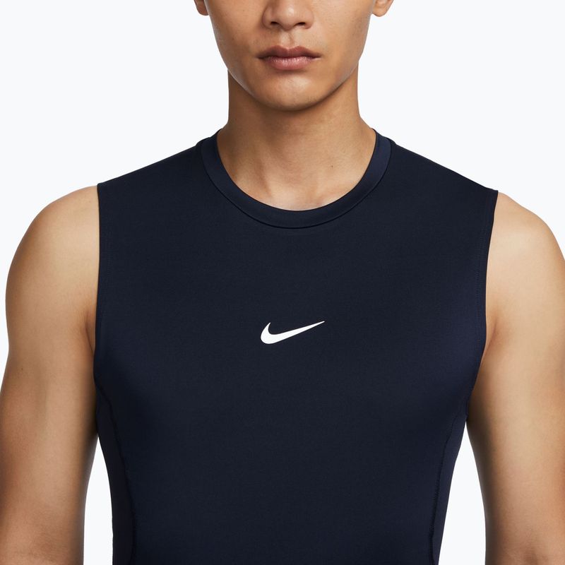 Pánské tílko Nike Pro Dri-Fit Tight bez rukávů fitness obsidian/white 4
