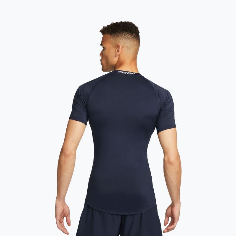 Pánské tréninkové tričko Nike Pro Dri-Fit Tight SS Fitness obsidian/white 3