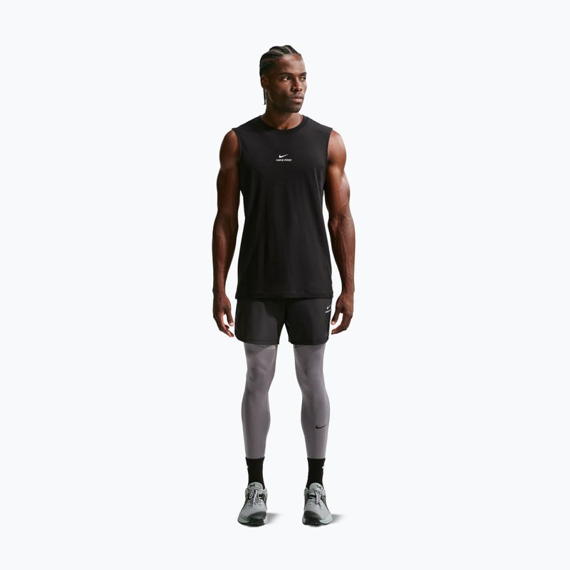 Pánské tréninkové legíny Nike Pro Dri-Fit Tight Fitness smoke grey/black 2