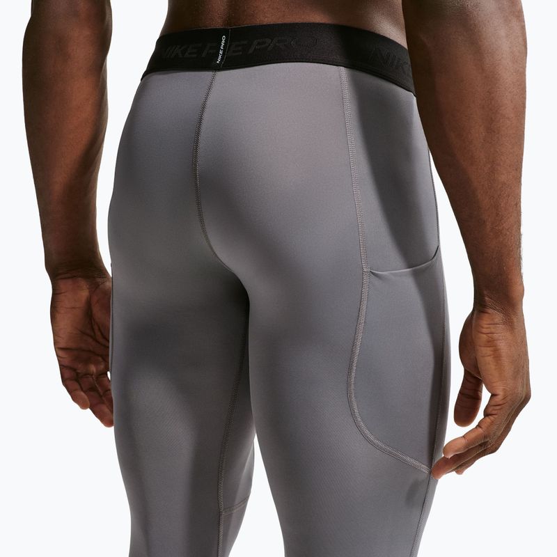 Pánské tréninkové legíny Nike Pro Dri-Fit Tight Fitness smoke grey/black 5
