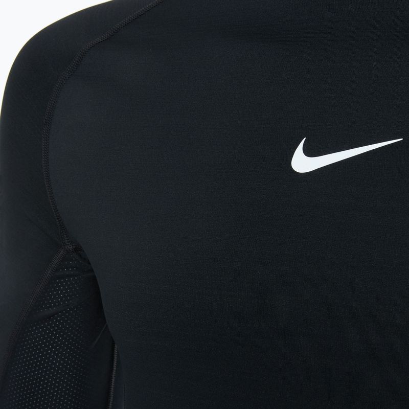 Pánské tréninkové tričko s dlouhým rukávem Nike Pro Warm LS black/ white 3