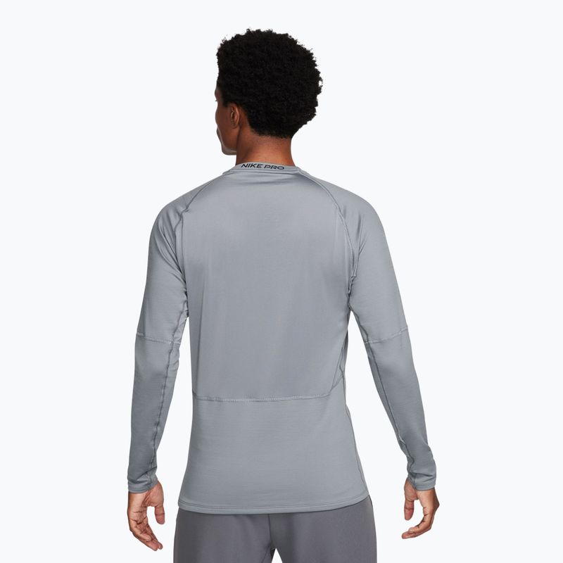 Pánské tréninkové tričko Longsleeve Nike Pro Warm smoke grey/black 2