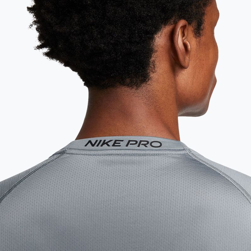 Pánské tréninkové tričko Longsleeve Nike Pro Warm smoke grey/black 5