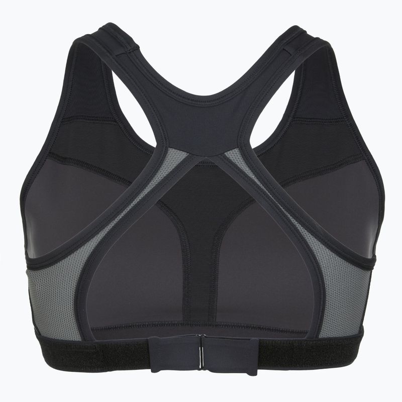 Sportovní podprsenka Nike Swoosh High Support black/iron grey/white 7