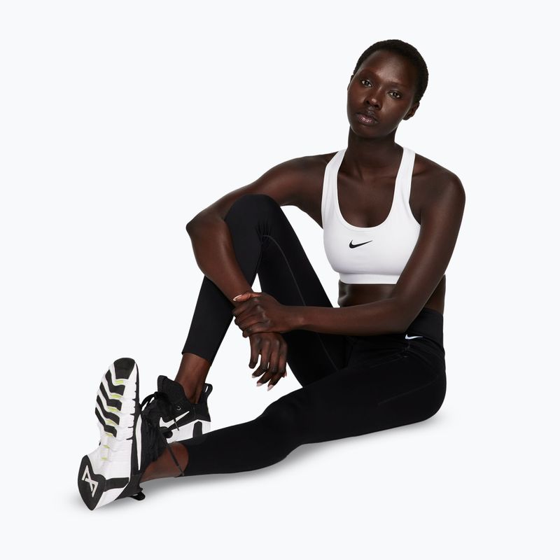 Sportovní podprsenka Nike Swoosh Medium Support white/stone mauve/black 5