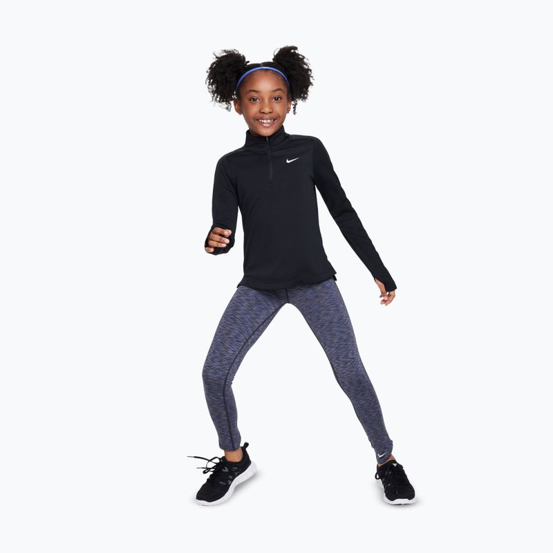 Dětské tréninkové tričko Longsleeeve Nike Dri-Fit 1/4 Zip black/white 2