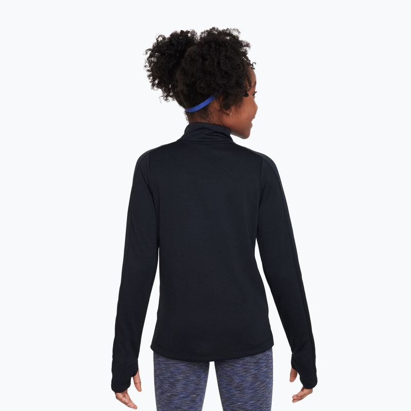 Dětské tréninkové tričko Longsleeeve Nike Dri-Fit 1/4 Zip black/white 3