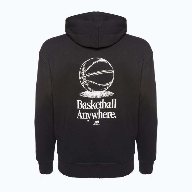 Pánská mikina New Balance Hoops Fleece Hoodie black 5