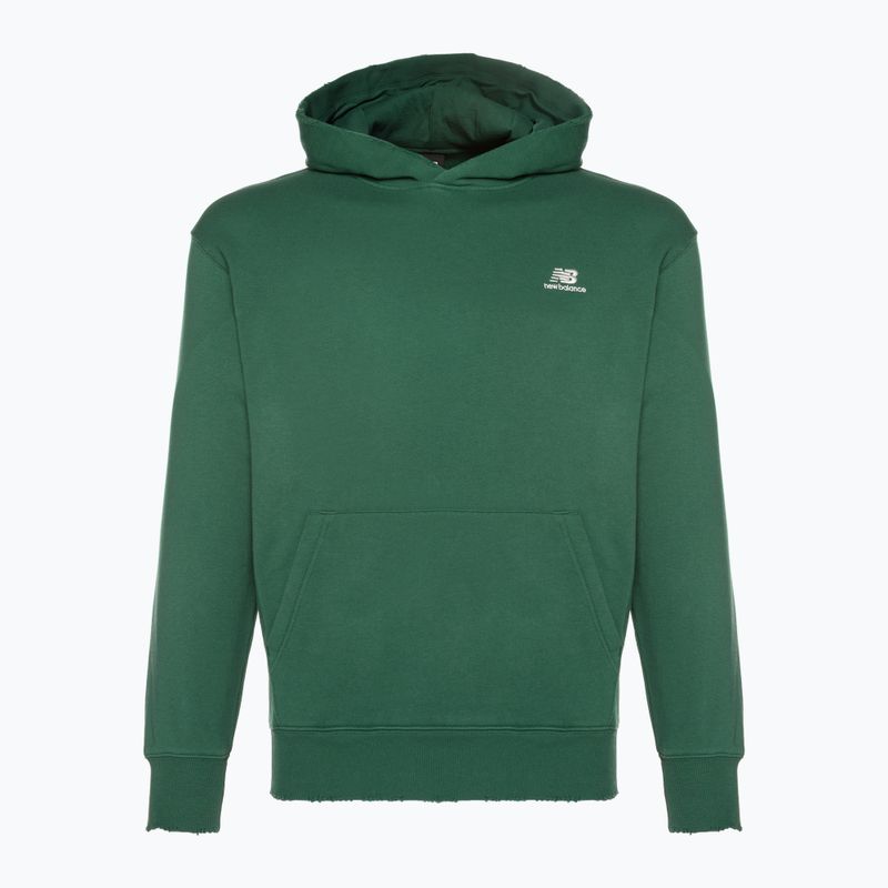 Pánská mikina New Balance Hoops Fleece Hoodie team forest green 5