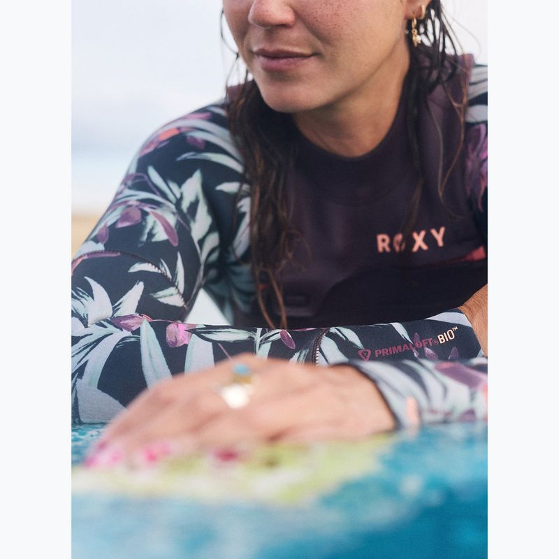 Dámský plavecký neopren ROXY 4/3 mm Swell Natural Front Zip black multi 10