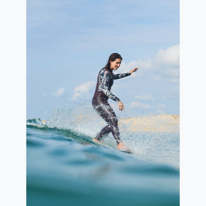 Dámský plavecký neopren ROXY 4/3 mm Swell Natural Front Zip black multi 11