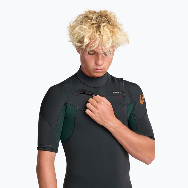 Pánský plavecký neopren Quiksilver Everyday Sessions 2/2 mm Chest Zip SS Spring jade 4