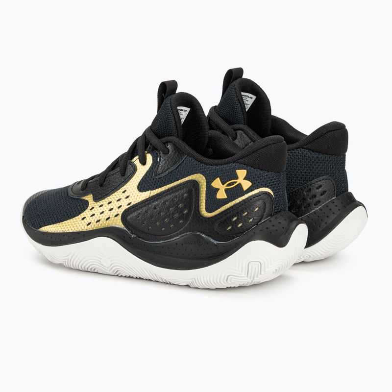 Basketbalové boty Under Armour Jet' 23 black/metallic gold/metallic gold 3