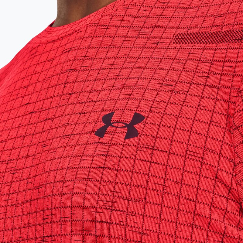 Pánské tréninkové tričko Under Armour Seamless Grid beta/dark maroon 3