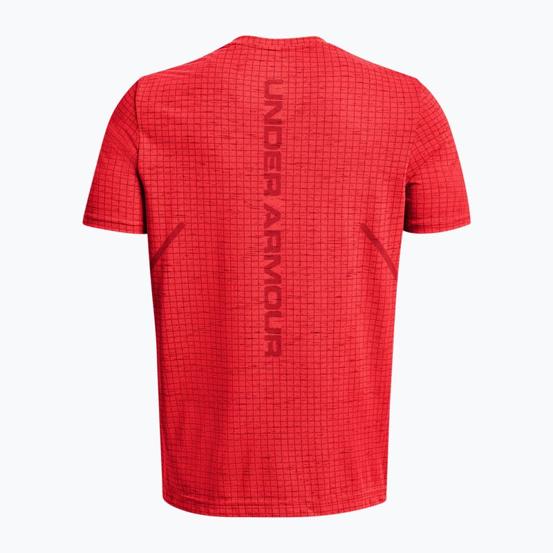 Pánské tréninkové tričko Under Armour Seamless Grid beta/dark maroon 5