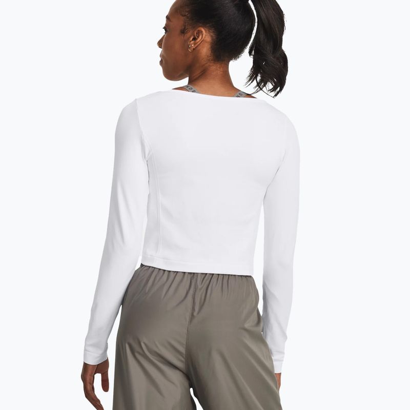 Dámské tréninkové tričko s dlouhým rukávem Under Armour Train Seamless white/black 2