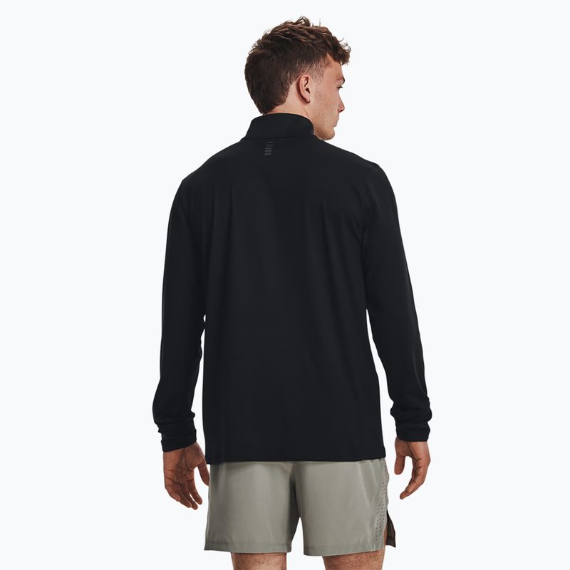 Pánské běžecké tričko longsleeve  Under Armour Launch Pro 1/4 Zip black/black/reflective 3