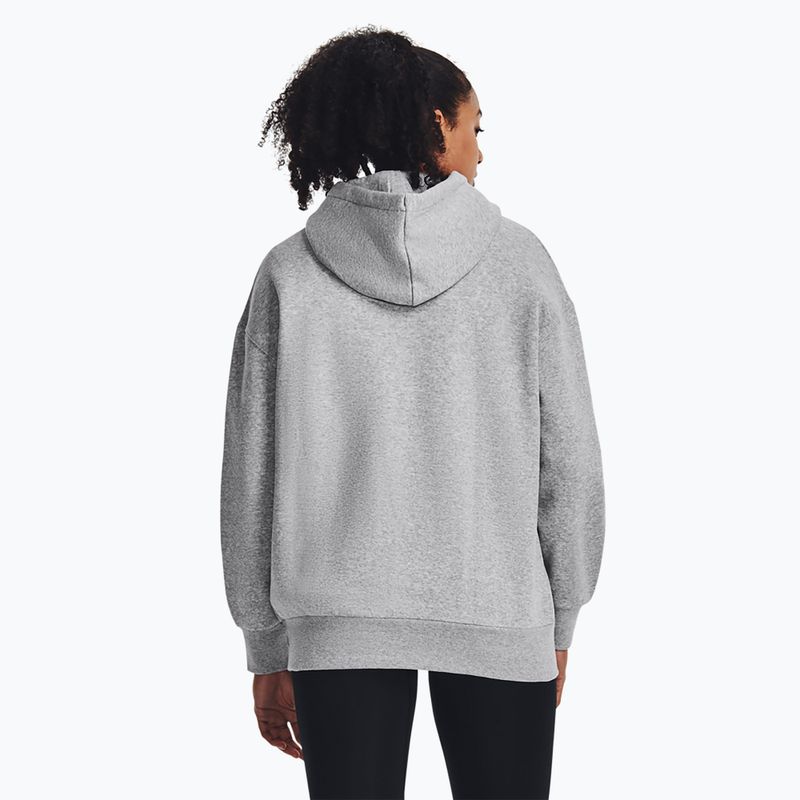 Dámská mikina Under Armour Icon Fleece Hoodie mod gray light heather/white 3