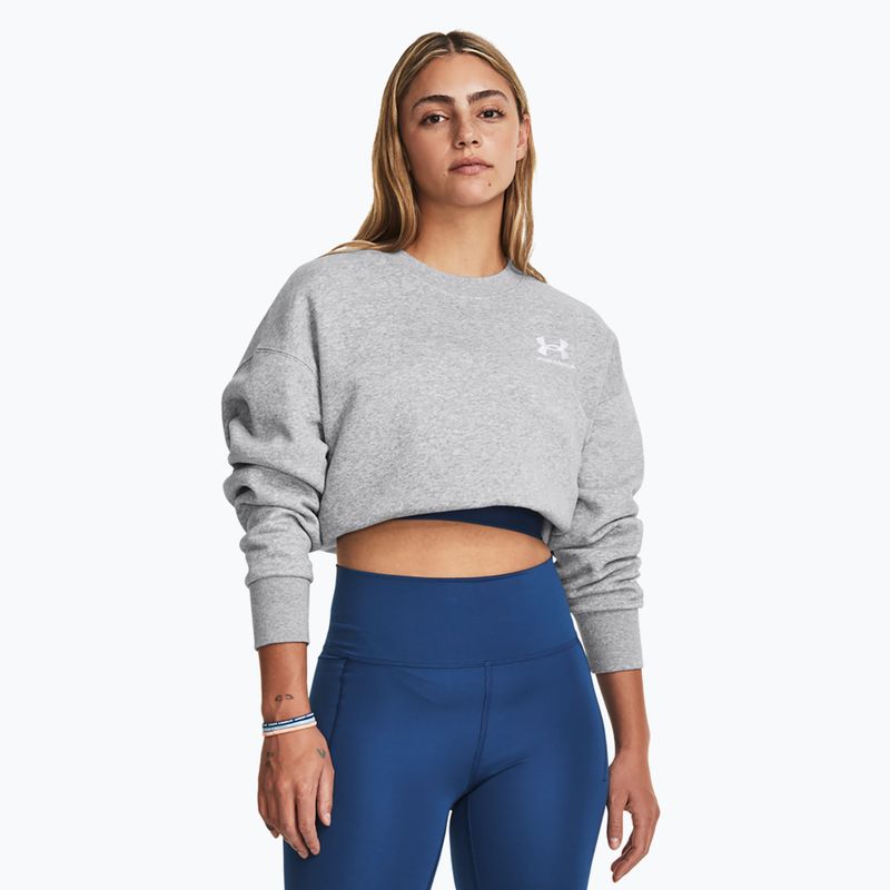 Dámská mikina  Under Armour Icon Fleece Crew mod gray light heather/white 6