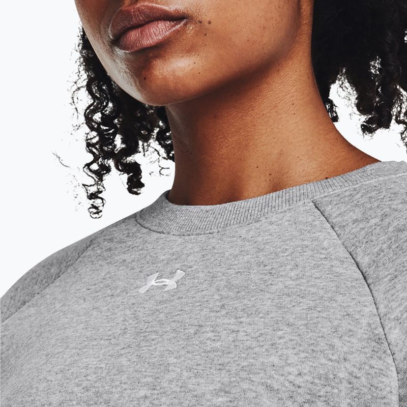Dámská mikina Under Armour Rival Fleece Crew mod gray light heather/white 4