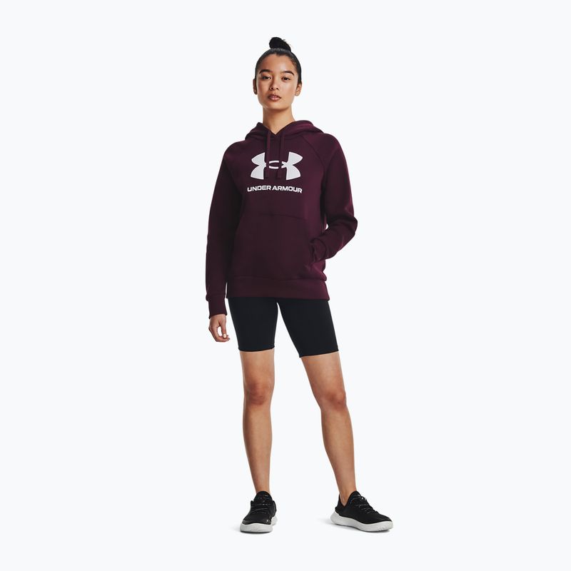 Dámská mikina  Under Armour Rival Fleece Big Logo dark maroon/white 2