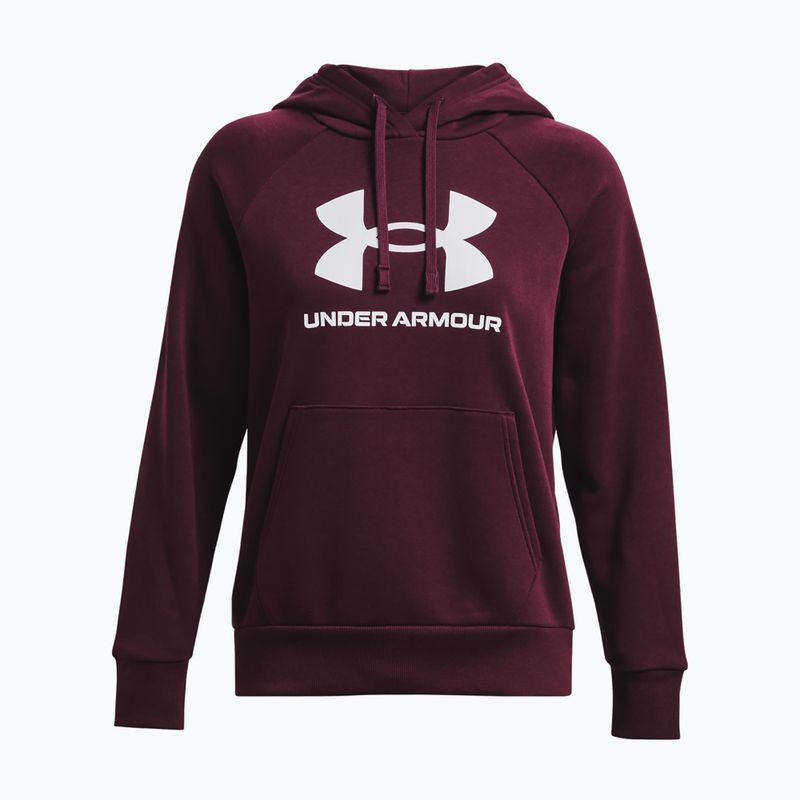 Dámská mikina  Under Armour Rival Fleece Big Logo dark maroon/white 5