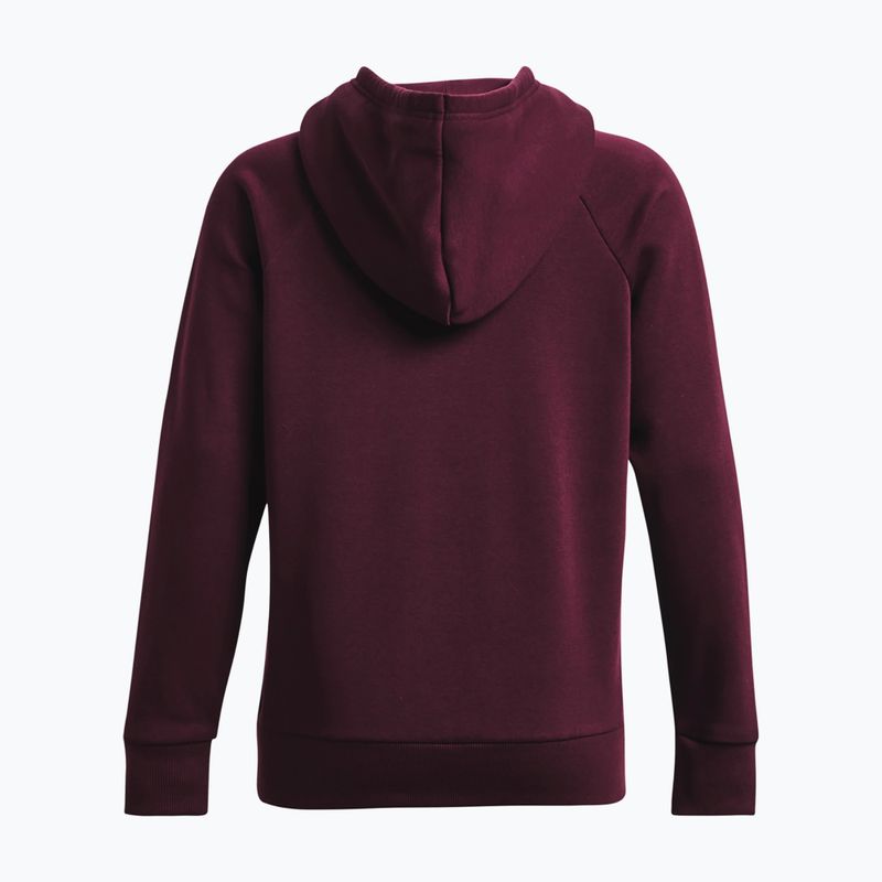 Dámská mikina  Under Armour Rival Fleece Big Logo dark maroon/white 6