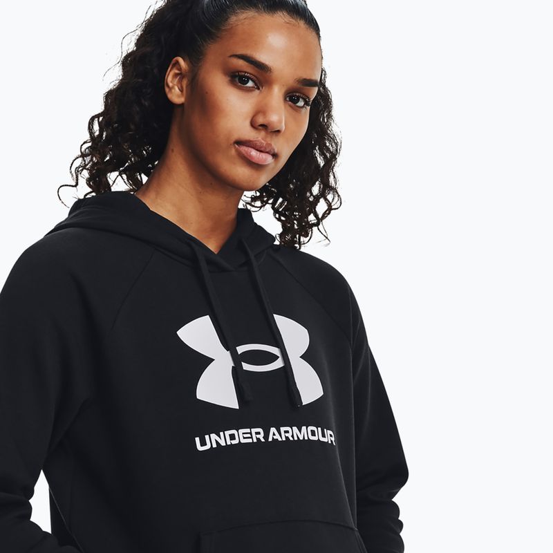 Dámská mikina Under Armour Rival Fleece Big Logo Hoody black/white 4