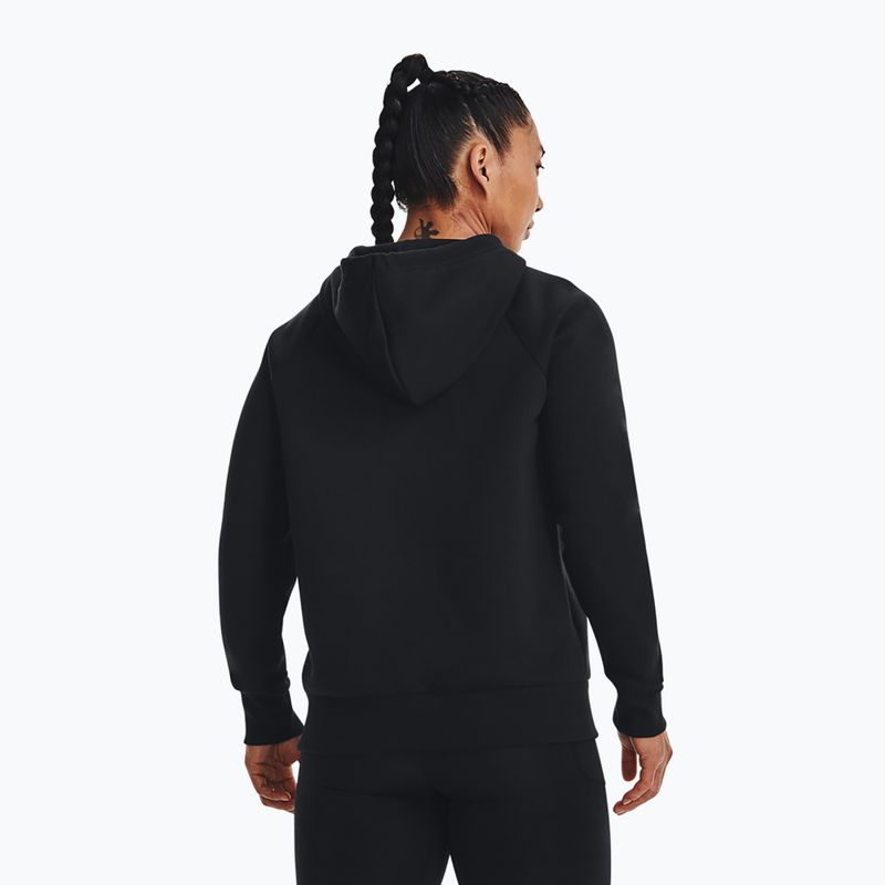 Dámská mikina Under Armour Rival Fleece Hoodie black/white 3
