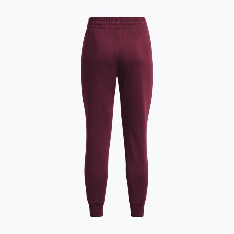 Dámské kalhoty Under Armour Rival Fleece dark maroon/white 6