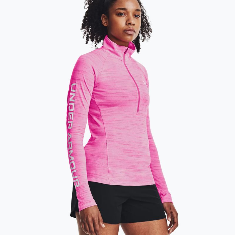 Under Armour dámská mikina Evolved Core Tech 1/2 Zip rebel pink/white