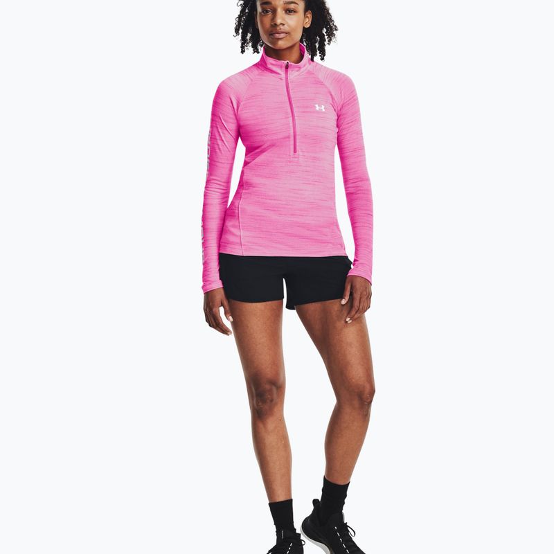 Under Armour dámská mikina Evolved Core Tech 1/2 Zip rebel pink/white 2