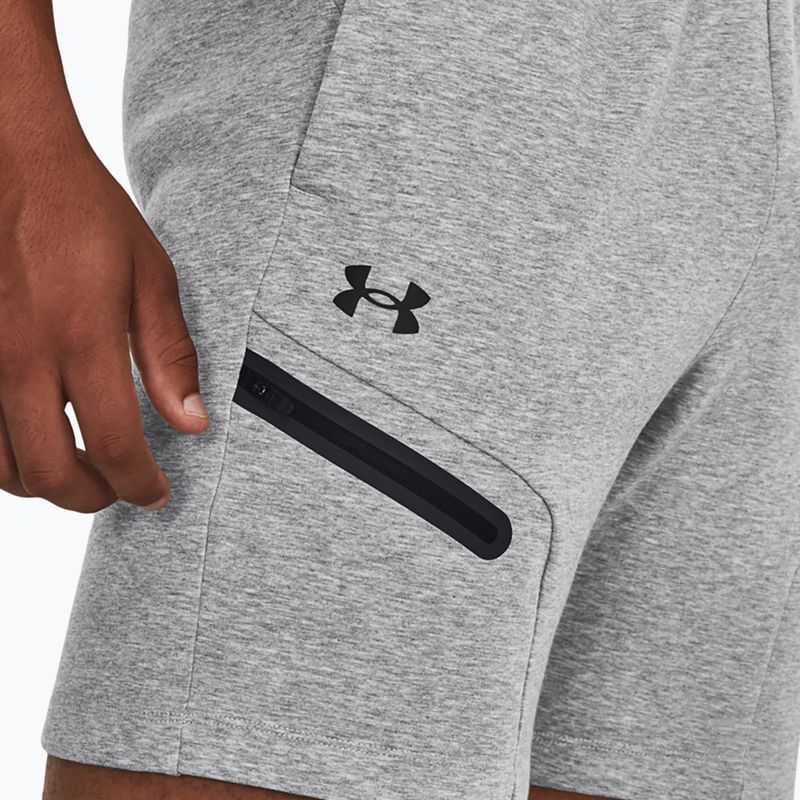 Pánské tréninkové šortky Under Armour Unstoppable Fleece mod gray/black 4