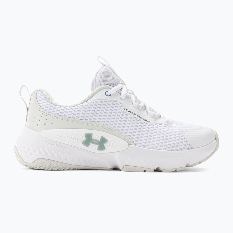 Dámské tréninkové boty Under Armour W Dynamic Select white/white clay/metallic green grit 2