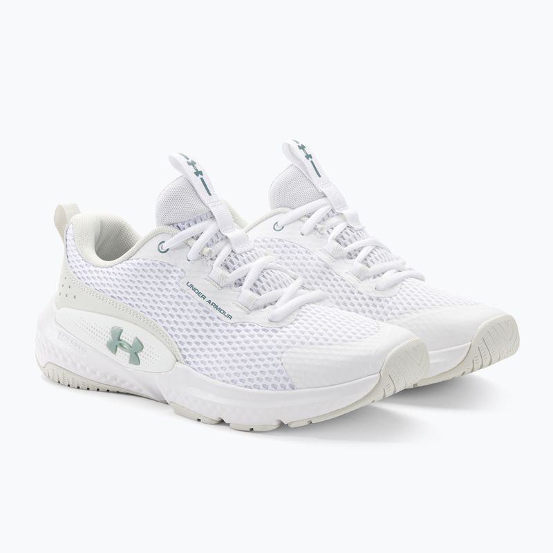 Dámské tréninkové boty Under Armour W Dynamic Select white/white clay/metallic green grit 4