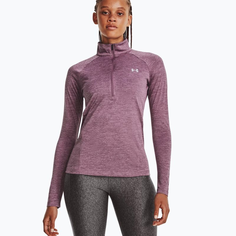 Dámská mikina Under Armour Tech 1/2 Zip - Twist misty purple/fresh orchid/metallic silver