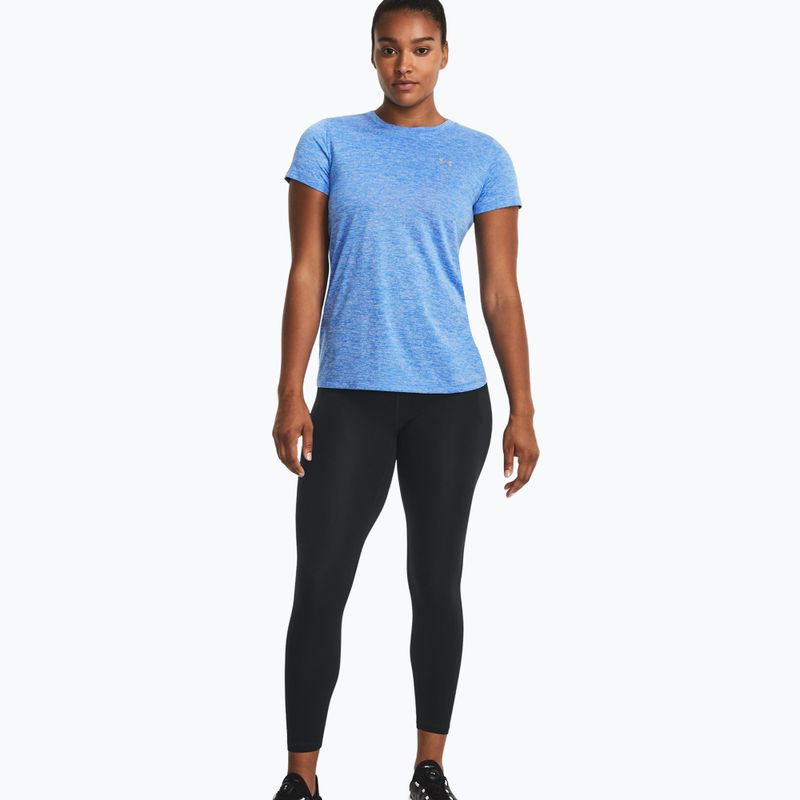 Dámské tréninkové tričko Under Armour Tech SSC voda/bílá/metalická stříbrná 2