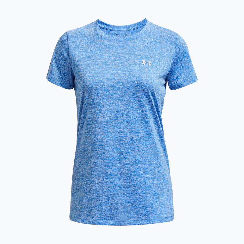 Dámské tréninkové tričko Under Armour Tech SSC voda/bílá/metalická stříbrná 5