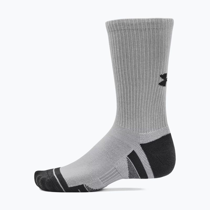 Under Armour Performance Tech 3pk Crew mod gray/white/jet gray ponožky 12