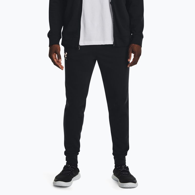 Pánské kalhoty  Under Armour Rival Terry Jogger black/onyx white