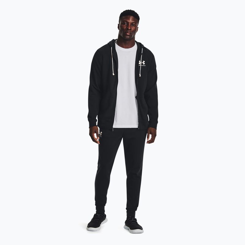 Pánské kalhoty  Under Armour Rival Terry Jogger black/onyx white 2