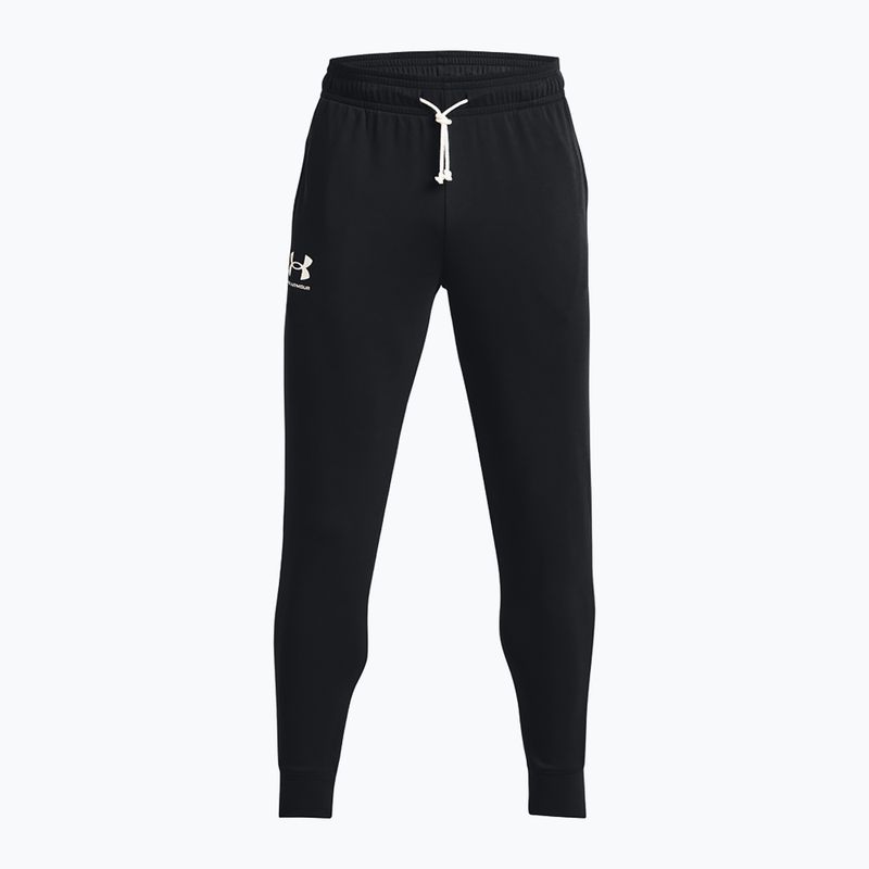 Pánské kalhoty  Under Armour Rival Terry Jogger black/onyx white 5