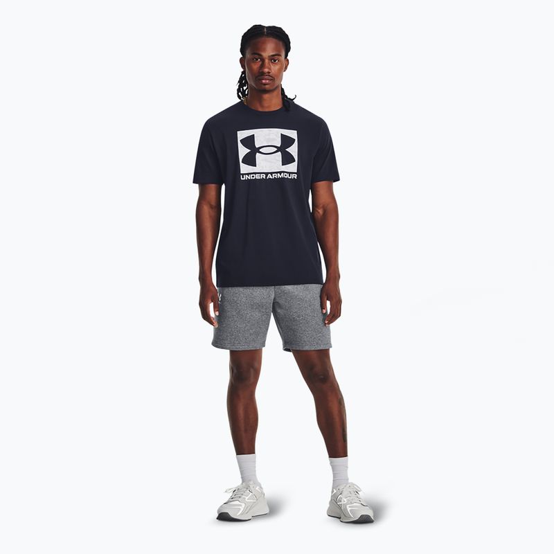 Pánské šortky Under Armour Icon Fleece Pitch grey medium heather/white 2