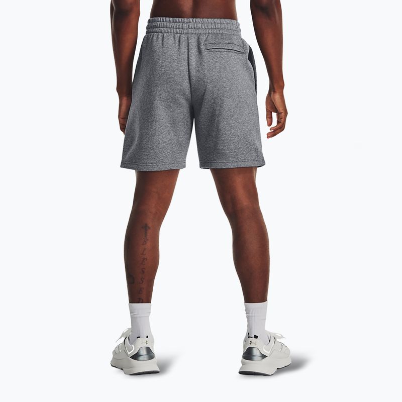 Pánské šortky Under Armour Icon Fleece Pitch grey medium heather/white 3
