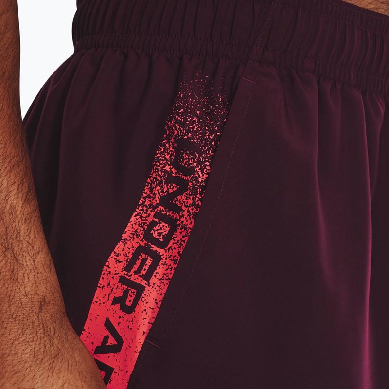 Pánské tréninkové šortky Under Armour Woven Graphic dark maroon/beta 3